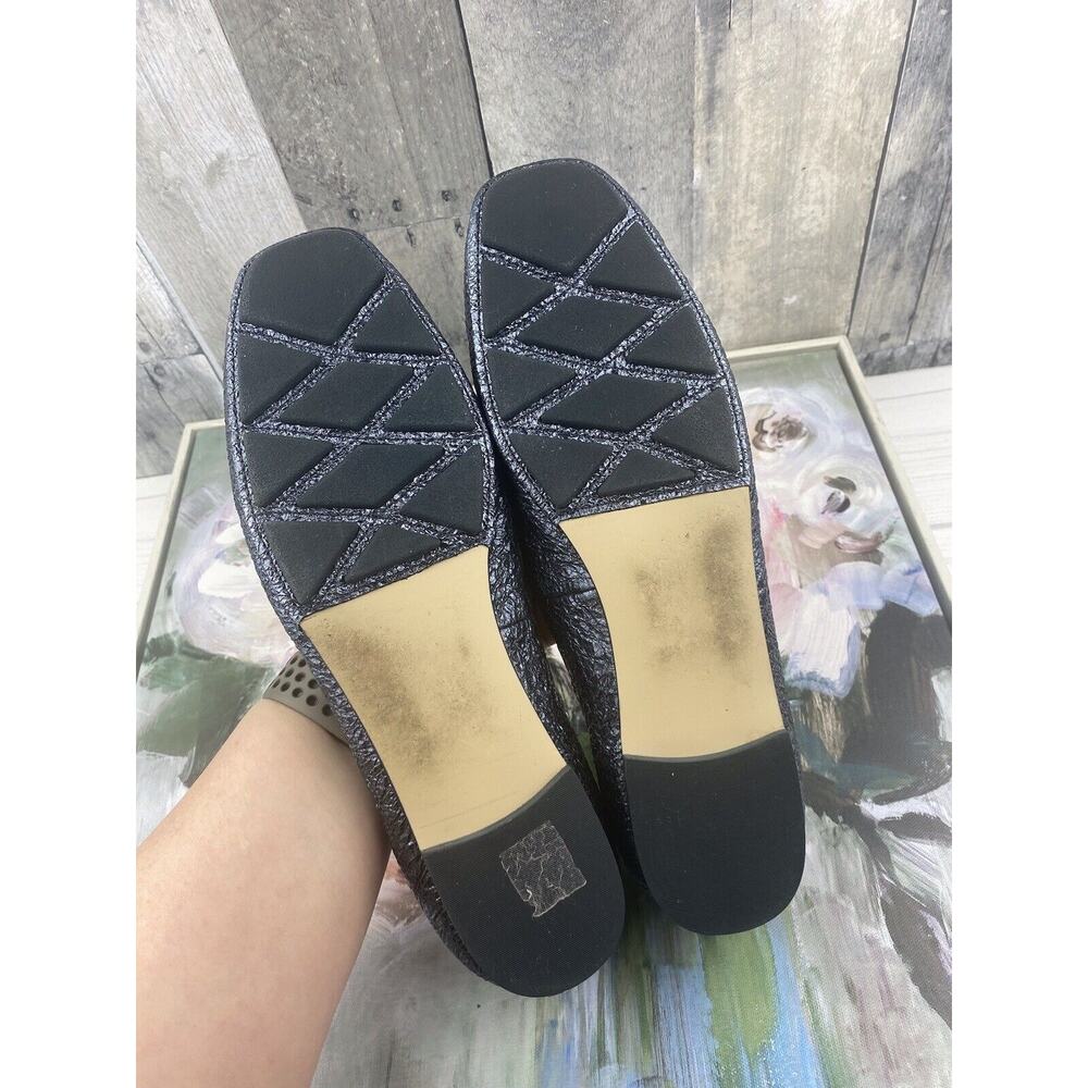 Tory Burch Laila Ballet Flat in Blue Metallic Size 11 - Picture 10 of 11